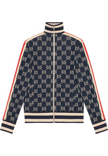 Gucci Jacke mit Jacquard-Monogrammmuster - Blau