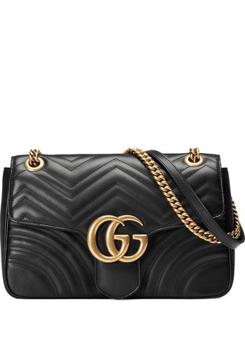 Gucci 'GG Marmont' Schultertasche - Schwarz