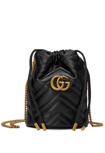 Gucci Mini 'GG Marmont' Beuteltasche - Schwarz