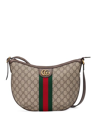 Gucci Kleine 'Ophidia GG' Schultertasche - Braun