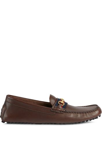 Gucci Loafer mit Webstreifen - Braun