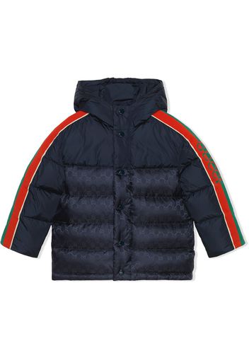 Gucci Kids Daunenjacke aus GG Supreme - Blau