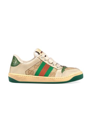 Gucci Kids Sneakers mit GG und Web - Nude