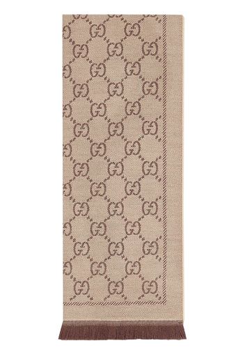 Gucci Jacquard-Schal mit GG - Nude