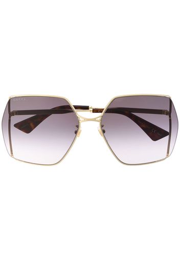 Gucci Eyewear Sonnenbrille im Oversized-Design - Schwarz