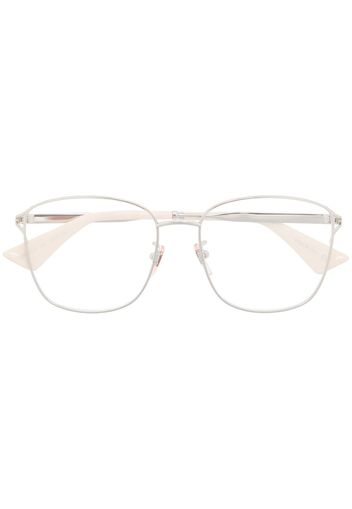 Gucci Eyewear Brille mit Oversized-Gestell - Silber