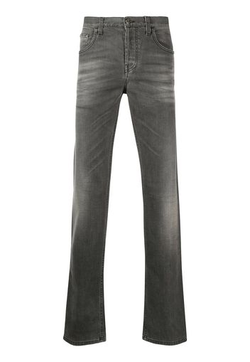 Gucci Gerade Jeans in Distressed-Optik - Grau