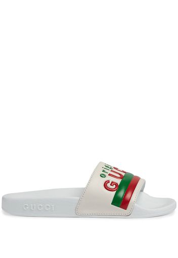 Gucci Kids Original Gucci Pantoletten - Weiß