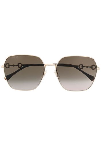 Gucci Eyewear Sonnenbrille mit Oversized-Gestell - Gold