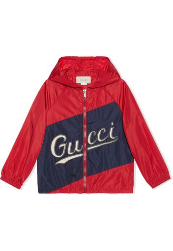 Gucci Kids Jacke mit aufgesticktem Logo - Rot