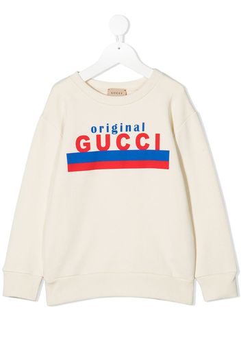 Gucci Kids Sweatshirt mit Logo-Print - Nude