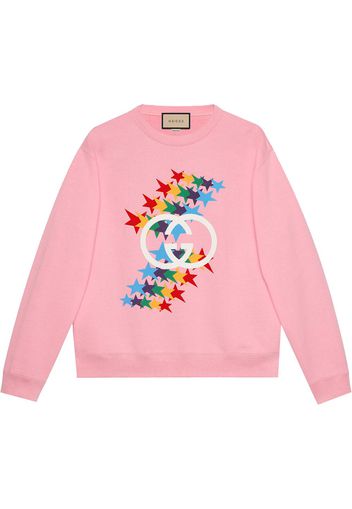 Gucci Sweatshirt mit GG - Rosa