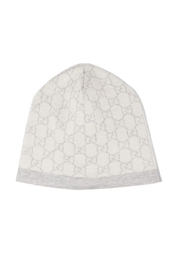 Gucci Kids Strickmütze aus GG Supreme - Nude VW6721 Gucci Kids Strickmütze aus GG Supreme - Nude VW6721