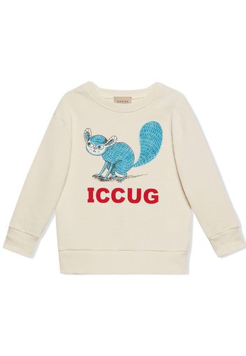 Gucci Kids Freya Hartas cotton sweatshirt - Weiß