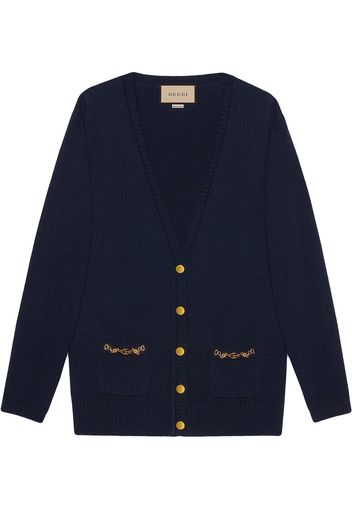 Gucci Gestrickter Cardigan - Blau