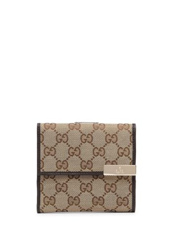 Gucci Portemonnaie mit Monogramm-Print - Braun