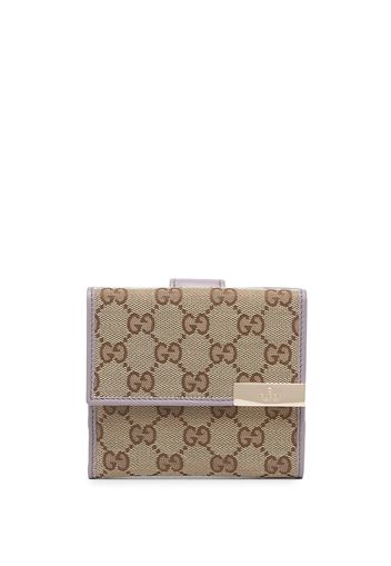 Gucci Portemonnaie mit Monogramm-Print - Braun