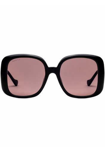 Gucci Eyewear Sonnenbrille mit Oversized-Gestell - Schwarz