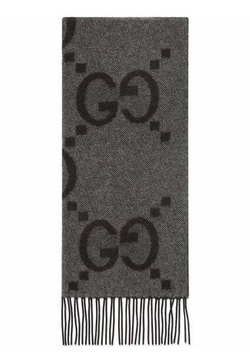 Gucci Kaschmirschal mit GG-Muster - Grau