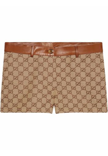 Gucci Shorts aus GG Canvas - Nude