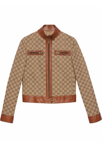 Gucci Canvas-Jacke mit GG - Nude