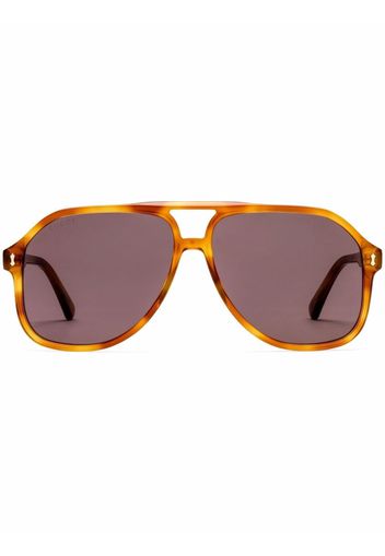 Gucci Eyewear Getönte Pilotenbrille - Braun