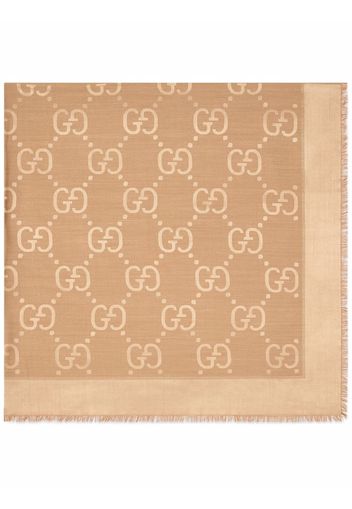 Gucci Jacquard-Schal mit GG - Nude