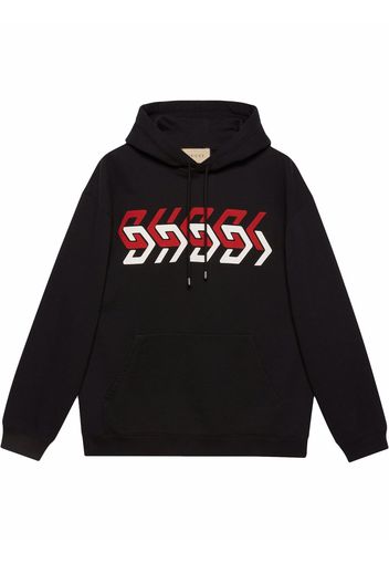 Gucci Gucci-mirror cotton hoodie - Schwarz