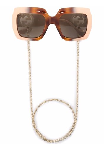 Gucci Eyewear oversized frame sunglasses - Rosa