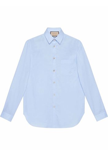 Gucci cotton-poplin Oxford shirt - Blau