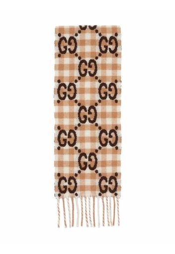 Gucci Kids GG jacquard wool scarf - Nude