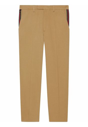 Gucci Web-detail tailored trousers - Nude