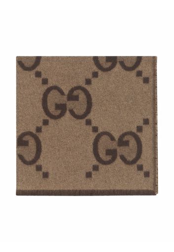 Gucci Kids GG cashmere blanket - Braun