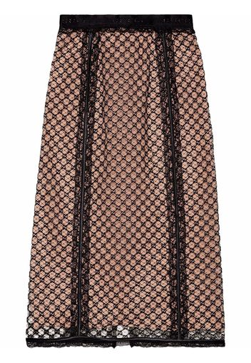 Gucci GG net-overlay skirt - Schwarz