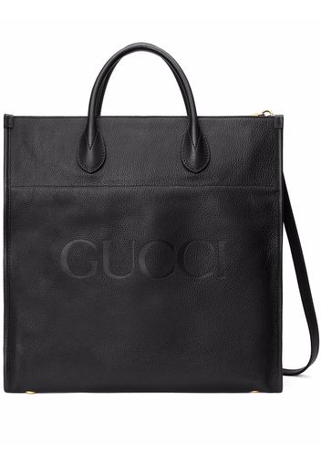 Gucci Shopper mit Logo-Prägung - Schwarz