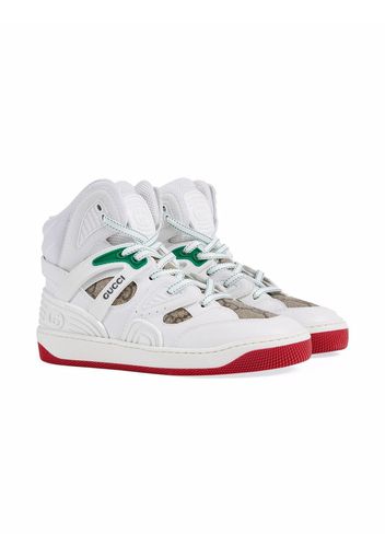 Gucci Kids Basket lace-up sneakers - Weiß