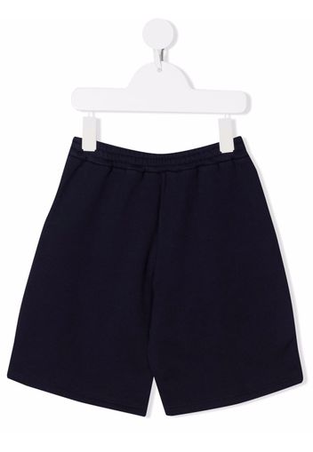 Gucci Kids logo-patch detail shorts - Blau