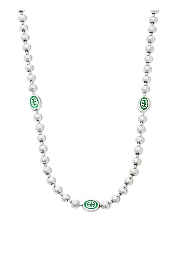 Gucci Interlocking G boule chain necklace - Silber