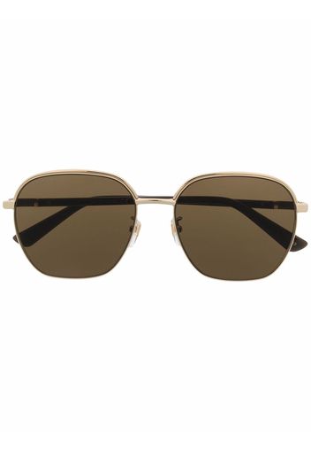 Gucci Eyewear Sonnenbrille mit Metallic-Gestell - Gold