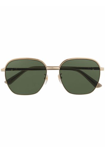 Gucci Eyewear Sonnenbrille mit Oversized-Gestell - Gold