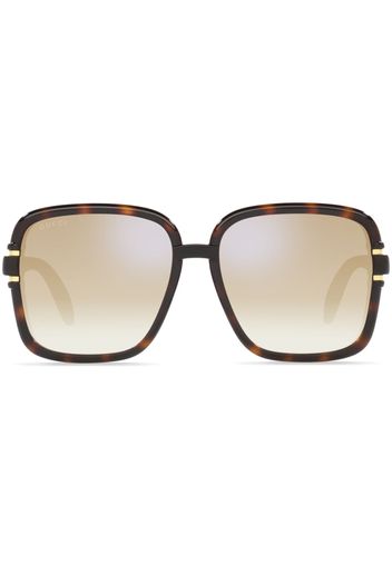 Gucci Eyewear tortoiseshell-effect square-frame sunglasses - 1800D1 Brown