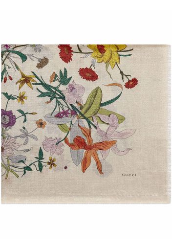 Gucci Flora-print jacquard shawl - Nude