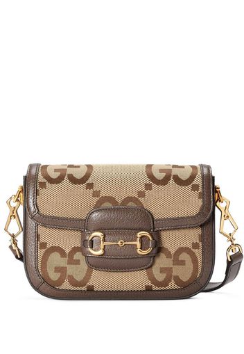 Gucci Horsebit 1955 Jumbo GG Tasche - Braun