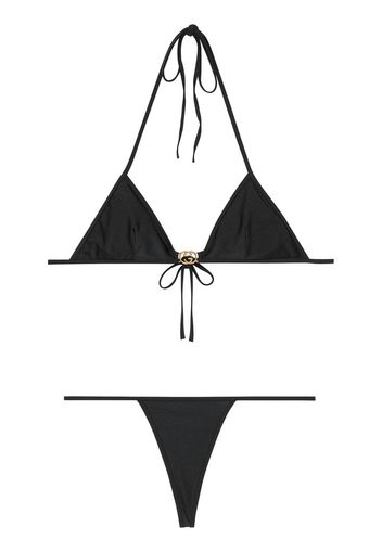 Gucci Jersey-Bikini mit GG - Schwarz