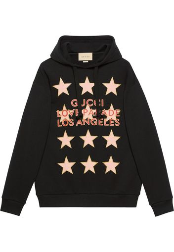 Gucci star-print hoodie - Schwarz