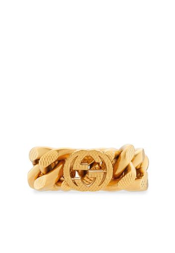 Gucci Interlocking G gourmette chain ring - Gold