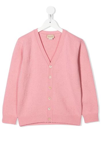 Gucci Kids V-neck wool cardigan - Rosa