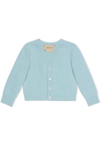 Gucci Kids GG wool button-up cardigan - Blau