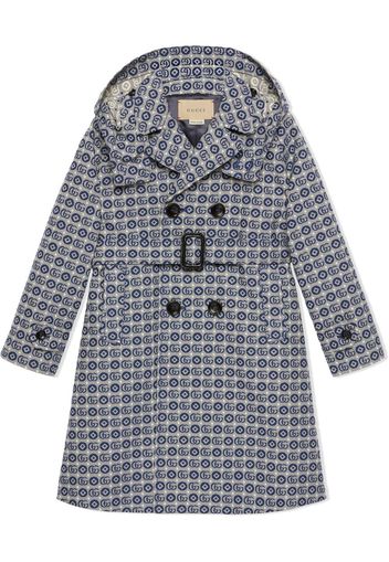 Gucci Kids Double G double-breasted coat - Blau