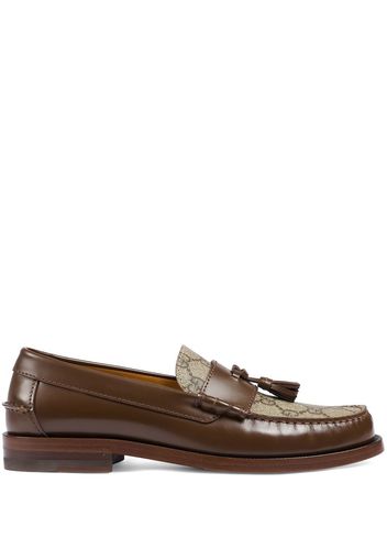 Gucci monogram-print tassel loafers - Braun